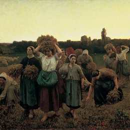 《召回的拾穗者》朱利叶斯·布雷顿(Jules Breton)高清作品欣赏