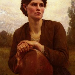 《输水船》朱利叶斯·布雷顿(Jules Breton)高清作品欣赏