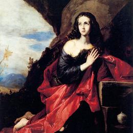 《圣玛丽抹大拉或圣泰国在沙漠中》胡塞佩·德·里贝拉(Jusepe de Ribera)高清作品欣赏
