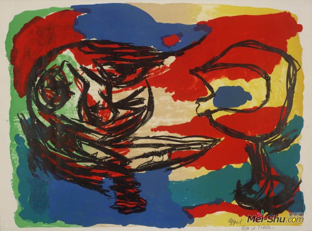 卡雷尔·阿佩尔(karel appel)高清作品《风景丰富多彩的风景》