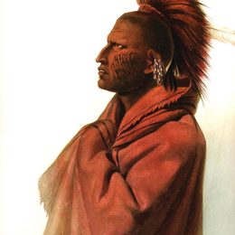 卡尔博德默(Karl Bodmer)高清作品:Massika-Saki Indian, Wakusasse-Musquake Indian, plate 3 from