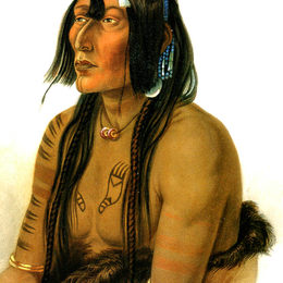 卡尔博德默(Karl Bodmer)高清作品:Psihdja Sahpa, Yanktonian Indian