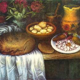 卡特尼亚比洛克(Kateryna Bilokur)高清作品:Still life &amp;ampquotBreakfast&amp;ampquot