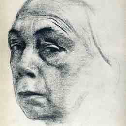 《自画像》凯绥·珂勒惠支(Kathe Kollwitz)高清作品欣赏