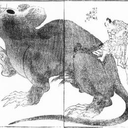 《来自Raigo Ajari Kaisoden的怪物老鼠》葛饰北斋(Katsushika Hokusai)高清作品欣赏