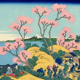 葛饰北斋(Katsushika Hokusai)高清作品:The Fuji from Gotenyama at Shinagawa on the Tokaido