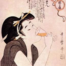 《胡子》喜多川歌麿(Kitagawa Utamaro)高清作品欣赏