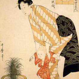 《花纹棉》喜多川歌麿(Kitagawa Utamaro)高清作品欣赏