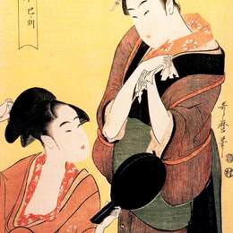 《老虎的小时》喜多川歌麿(Kitagawa Utamaro)高清作品欣赏