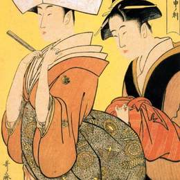 《拉明的时刻》喜多川歌麿(Kitagawa Utamaro)高清作品欣赏