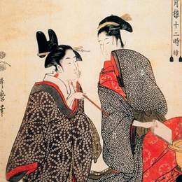 《懒骨头》喜多川歌麿(Kitagawa Utamaro)高清作品欣赏