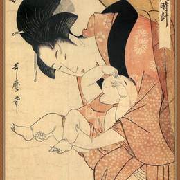 《老鼠的午夜》喜多川歌麿(Kitagawa Utamaro)高清作品欣赏