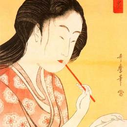 《女性肖像》喜多川歌麿(Kitagawa Utamaro)高清作品欣赏