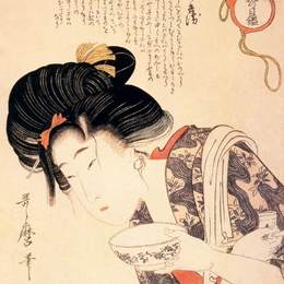 《中产阶级母女》喜多川歌麿(Kitagawa Utamaro)高清作品欣赏