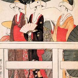 《醉酒妓女》喜多川歌麿(Kitagawa Utamaro)高清作品欣赏