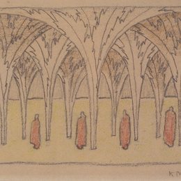 科罗曼·莫塞尔(Koloman Moser)高清作品:Stage design for The lake of Julius Bittne