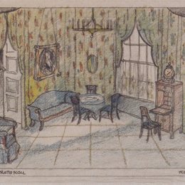 科罗曼·莫塞尔(Koloman Moser)高清作品:Stage design for The minutes of love by Ed