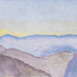 科罗曼·莫塞尔(Koloman Moser)高清作品:Landscape in Semmering with view of Rax