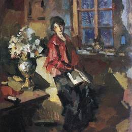 康斯坦丁·柯罗文(Konstantin Korovin)高清作品:Actress Hope Komarovskaya