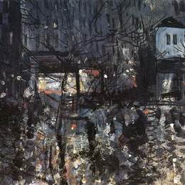 《雨后，巴黎》康斯坦丁·柯罗文(Konstantin Korovin)高清作品欣赏