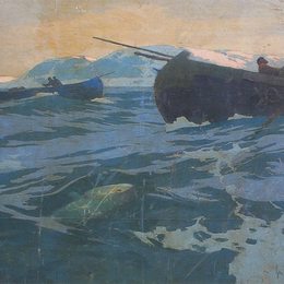 《默曼海上捕鱼》康斯坦丁·柯罗文(Konstantin Korovin)高清作品欣赏