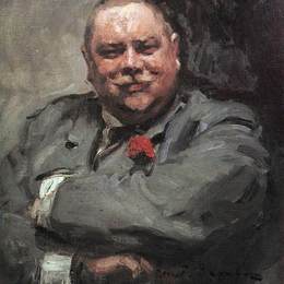 康斯坦丁·柯罗文(Konstantin Korovin)高清作品:Portrait of Nikolay Chichagov