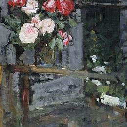 《玫瑰，夜晚》康斯坦丁·柯罗文(Konstantin Korovin)高清作品欣赏