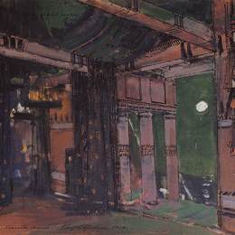 《塞兰包的房间》康斯坦丁·柯罗文(Konstantin Korovin)高清作品欣赏