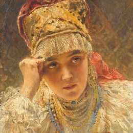 康斯坦丁·马科夫斯基(Konstantin Makovsky)高清作品:A Young Boyarynia