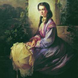康斯坦丁·马科夫斯基(Konstantin Makovsky)高清作品:Portrait of Princess S.Stroganova