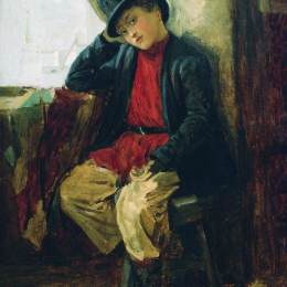 康斯坦丁·马科夫斯基(Konstantin Makovsky)高清作品:Portrait of Vladimir Makovsky in Childhood