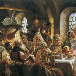 《博亚尔斯的婚礼》康斯坦丁·马科夫斯基(Konstantin Makovsky)高清作品欣赏