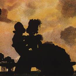 《吻（剪影）》康斯坦丁·索莫夫(Konstantin Somov)高清作品欣赏