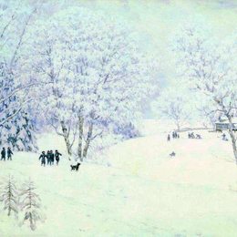 康斯坦丁·由安(Konstantin Yuon)高清作品:Russian Winter. Ligachevo