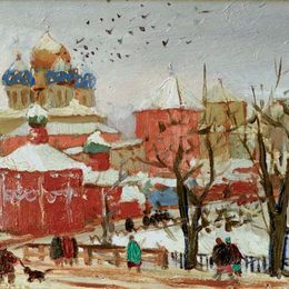 康斯坦丁·由安(Konstantin Yuon)高清作品:Sergiyev Posad (Zagorsk)