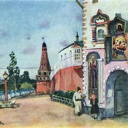 《奥斯特罗夫斯基的喜剧和心灵的舞台设计》康斯坦丁·由安(Konstantin Yuon)高清作品欣赏