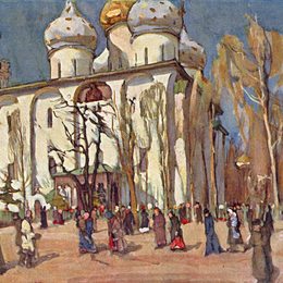 《庆祝日》康斯坦丁·由安(Konstantin Yuon)高清作品欣赏