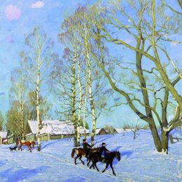 《三月太阳》康斯坦丁·由安(Konstantin Yuon)高清作品欣赏