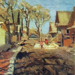 《老榆树》康斯坦丁·由安(Konstantin Yuon)高清作品欣赏