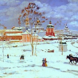 康斯坦丁·由安(Konstantin Yuon)高清作品:Troitse-Sergiyev Monastery