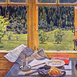 康斯坦丁·由安(Konstantin Yuon)高清作品:Window to Nature. Ligachevo, may