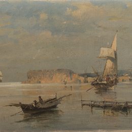 《港口船舶》康斯坦丁·沃拉纳基思(Konstantinos Volanakis)高清作品欣赏