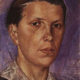 库兹马·彼得罗夫(Kuzma Petrov-Vodkin)高清作品:Portrait of N.L.