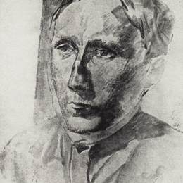 库兹马·彼得罗夫(Kuzma Petrov-Vodkin)高清作品:Portrait of Professor Beloborodov