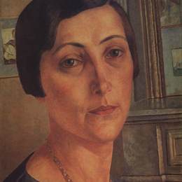 库兹马·彼得罗夫(Kuzma Petrov-Vodkin)高清作品:Portrait S.N. Andronikova