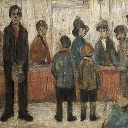 《医生候诊室》L·S·洛里(L. S. Lowry)高清作品欣赏