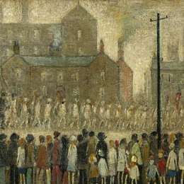 《游行队伍》L·S·洛里(L. S. Lowry)高清作品欣赏