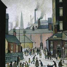 《婚礼后》L·S·洛里(L. S. Lowry)高清作品欣赏