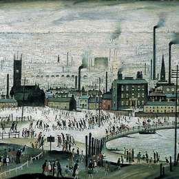 《工业城镇》L·S·洛里(L. S. Lowry)高清作品欣赏