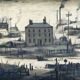 《一个岛屿》L·S·洛里(L. S. Lowry)高清作品欣赏